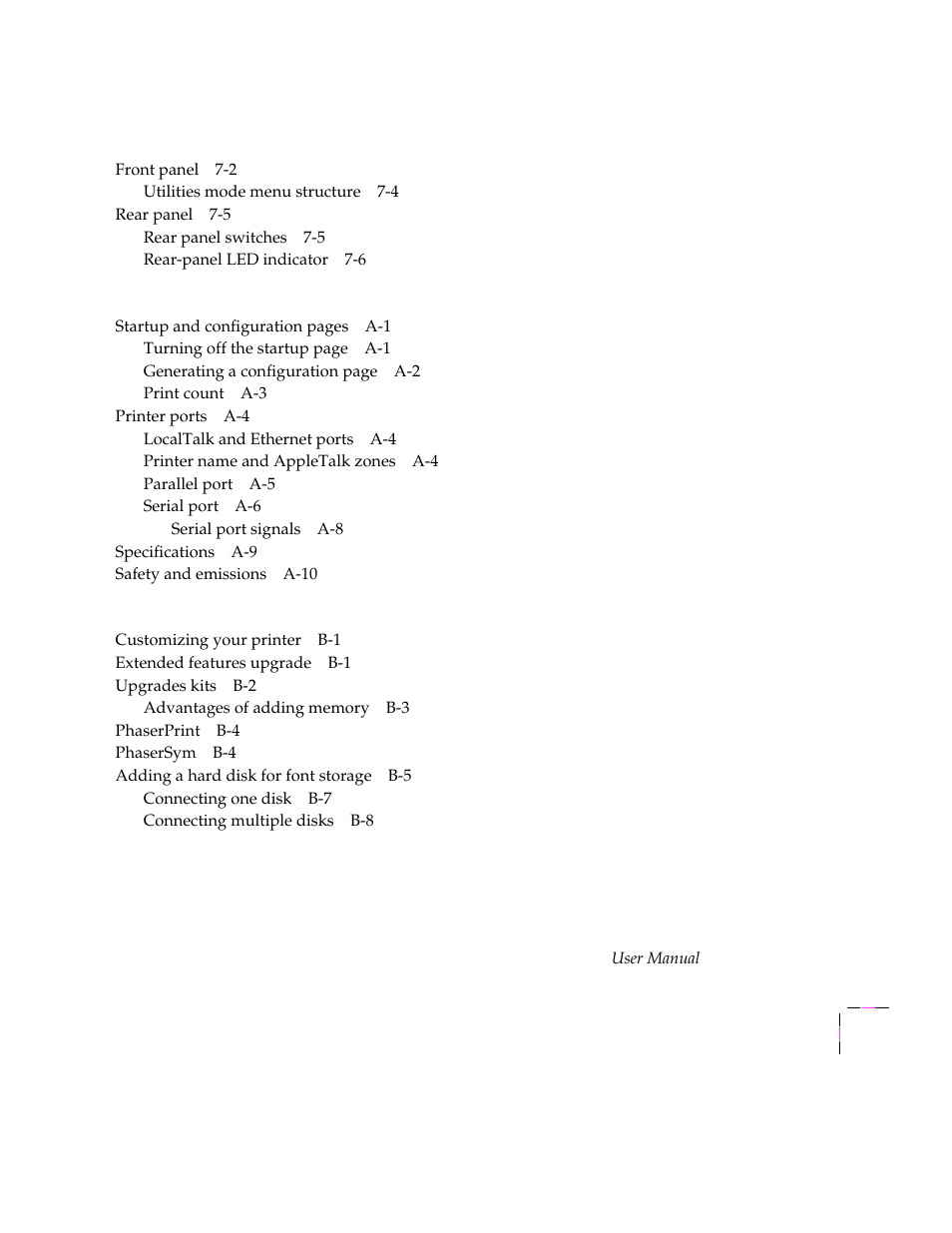 Tektronix Phaser 300X User Manual | Page 9 / 175