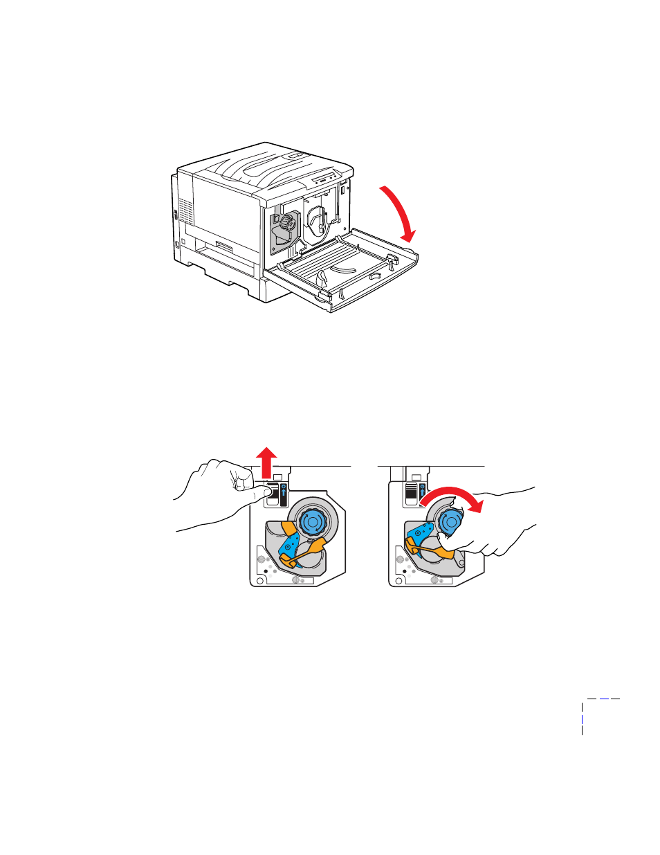 Load the toner cartridges | Tektronix 780 User Manual | Page 13 / 50