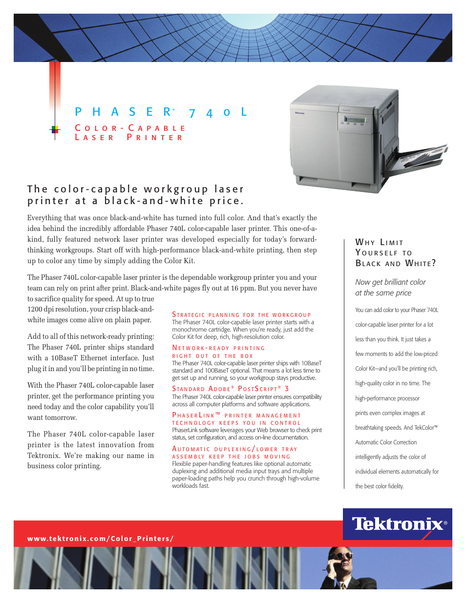 Tektronix Phaser 740/N User Manual | 2 pages