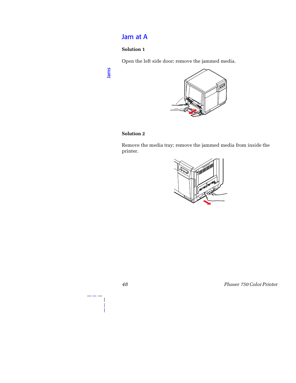 Jam at a | Tektronix 750 User Manual | Page 59 / 74