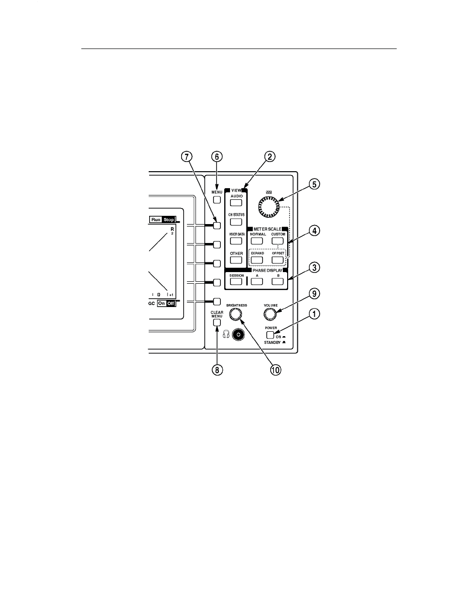 4) meter scale buttons, 5) multi-function knob | Tektronix 070-8811-08 User Manual | Page 32 / 121