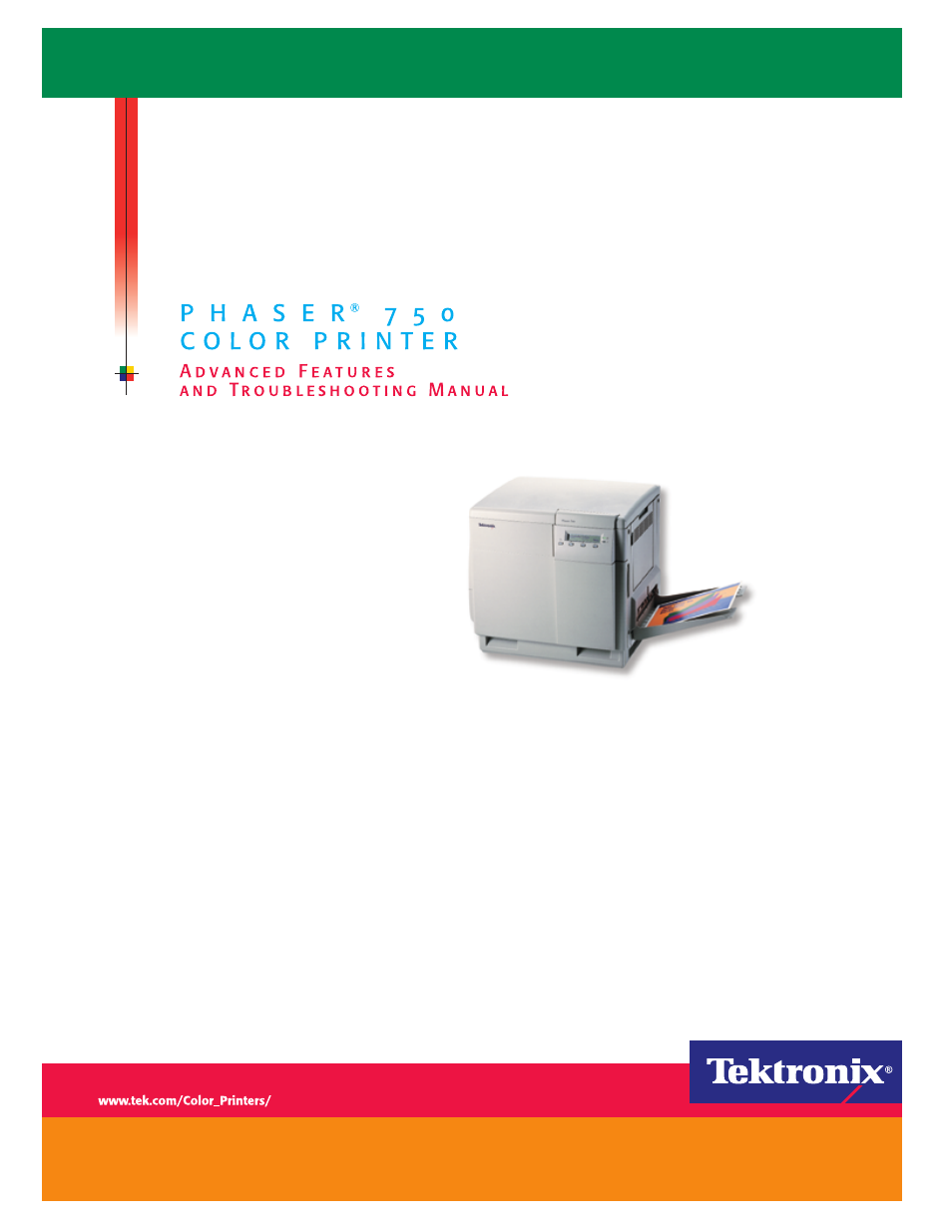 Tektronix Phaser Color Printer 750 User Manual | 118 pages