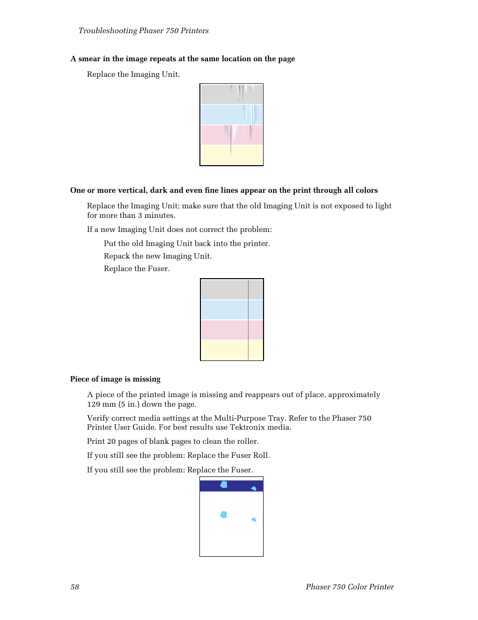 Tektronix Phaser Color Printer 750 User Manual | Page 67 / 118
