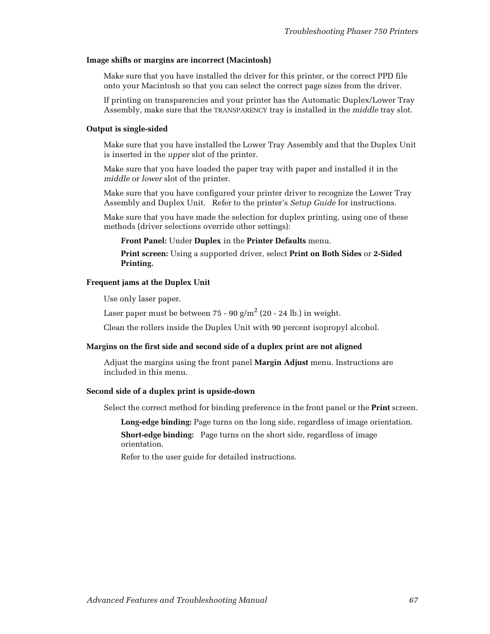 Tektronix Phaser Color Printer 750 User Manual | Page 76 / 118