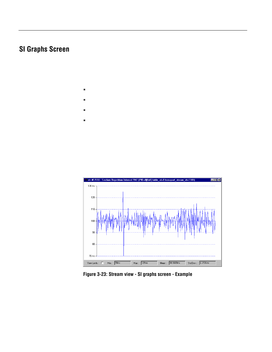 Si graphs screen | Tektronix MTM400 User Manual | Page 106 / 197
