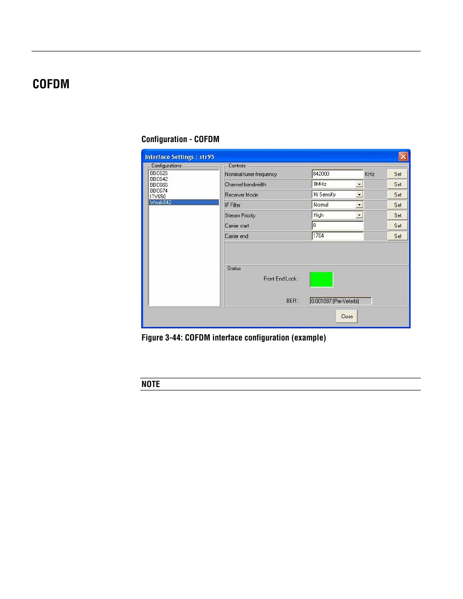 Cofdm | Tektronix MTM400 User Manual | Page 166 / 197