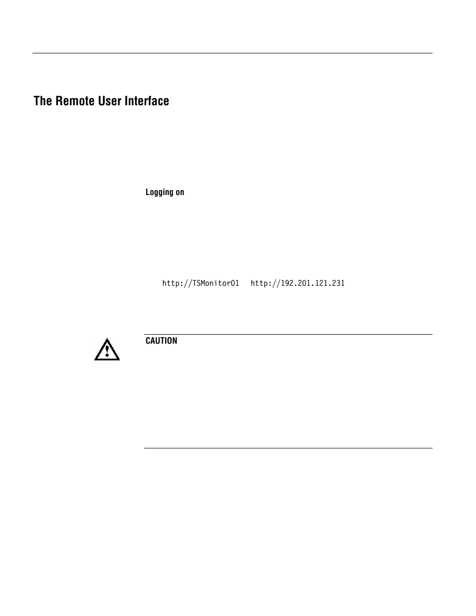 The remote user interface | Tektronix MTM400 User Manual | Page 28 / 197