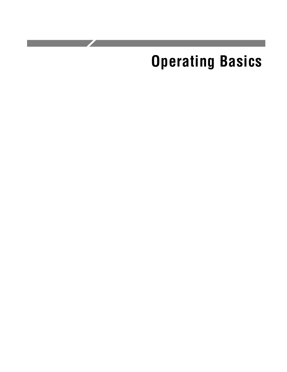 Operating basics | Tektronix MTM400 User Manual | Page 33 / 197