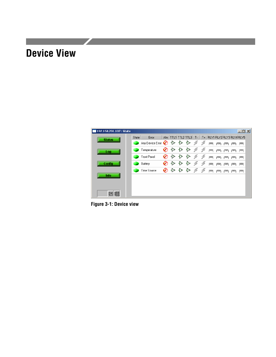 Device view | Tektronix MTM400 User Manual | Page 49 / 197