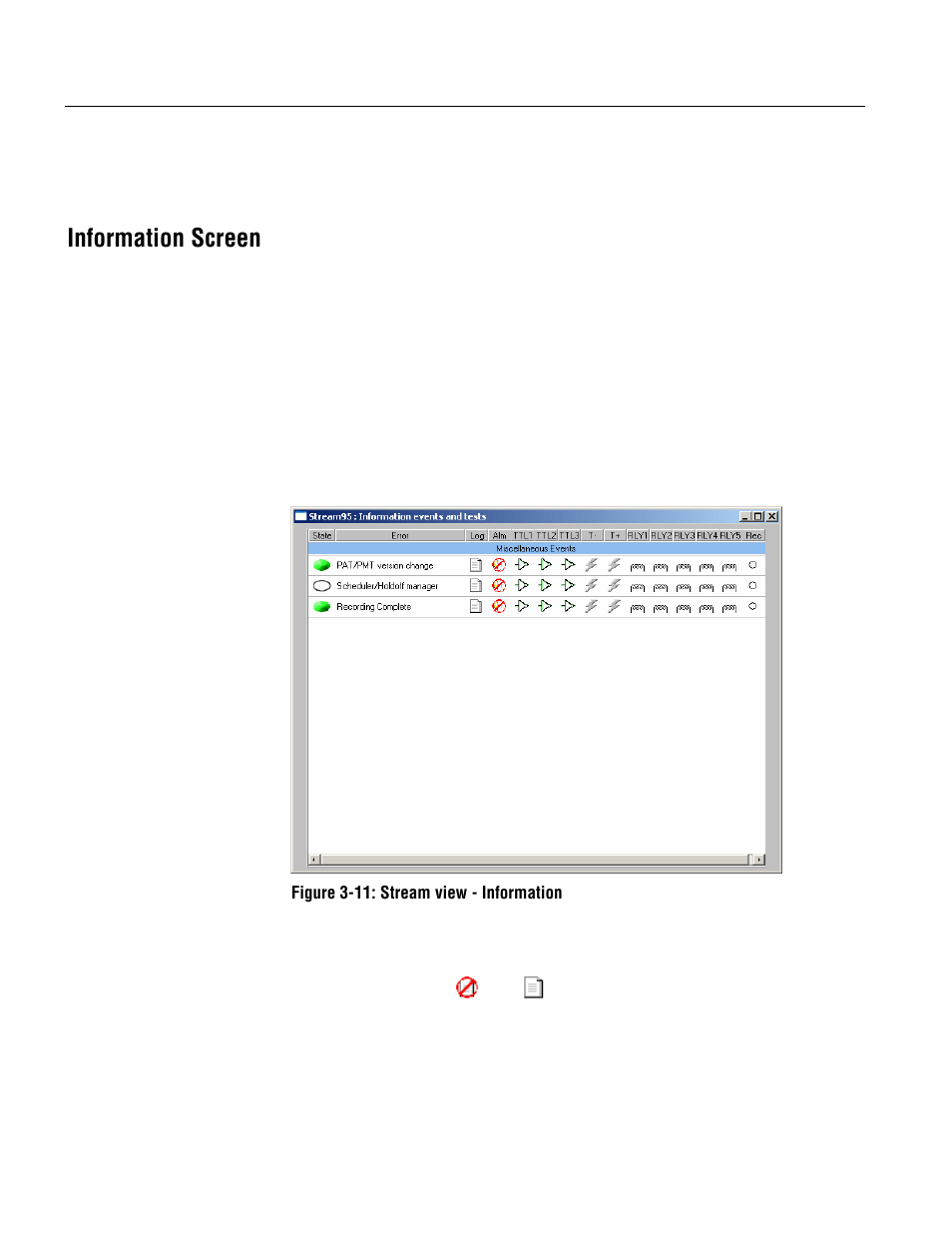 Information screen | Tektronix MTM400 User Manual | Page 76 / 197