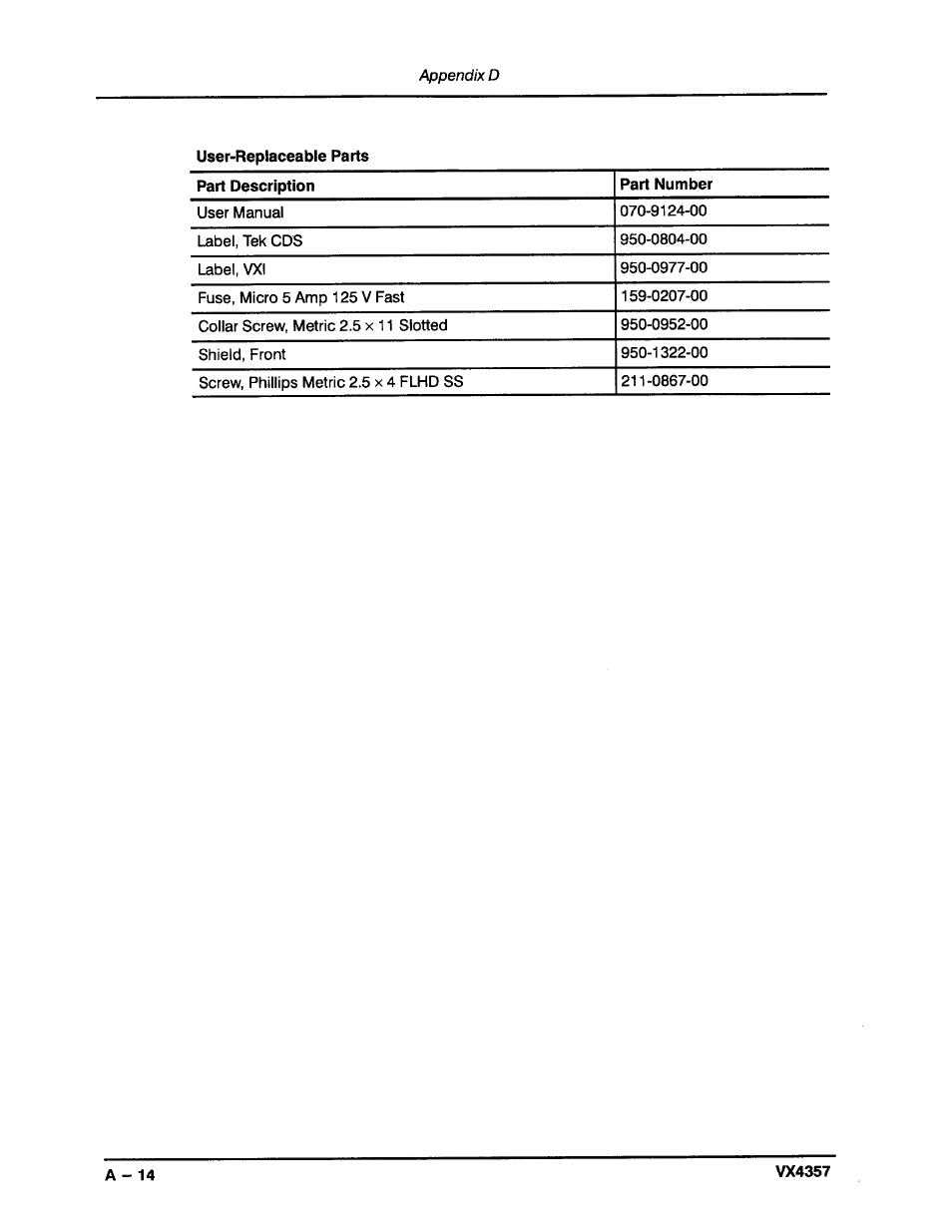 Tektronix VX4357 User Manual | Page 59 / 66