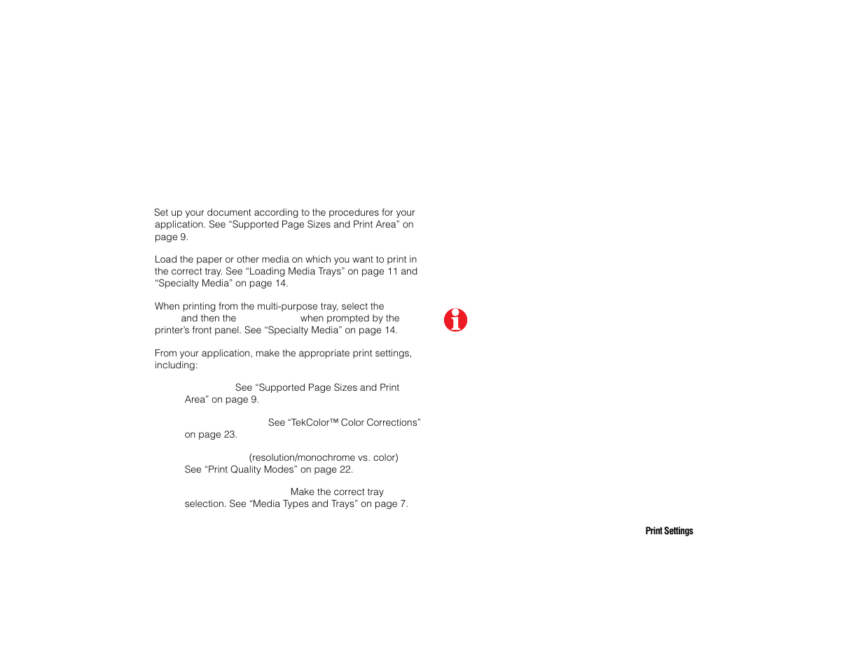 Print settings | Tektronix PHASER 780 User Manual | Page 23 / 48