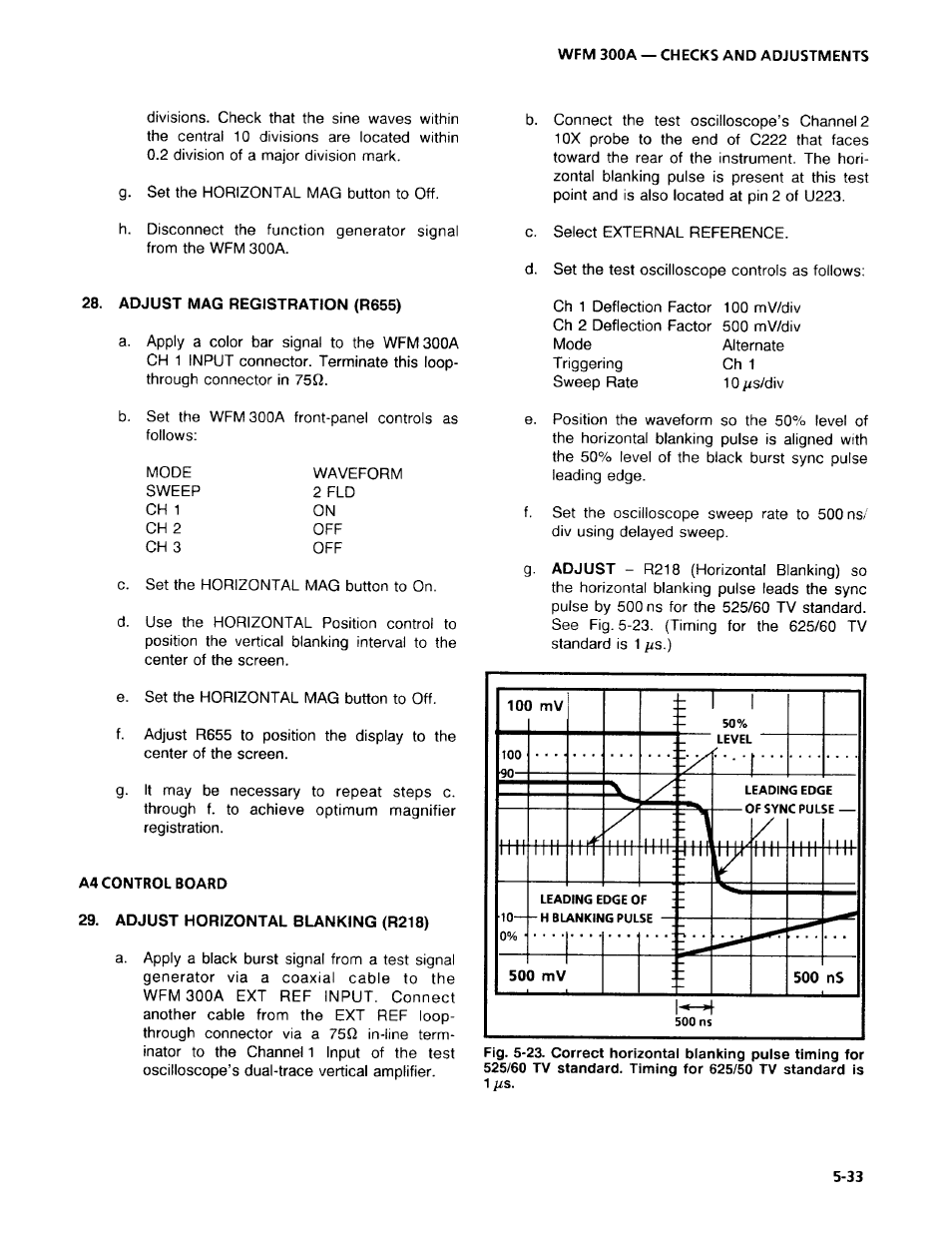 Tektronix WFM 300A User Manual | Page 119 / 212