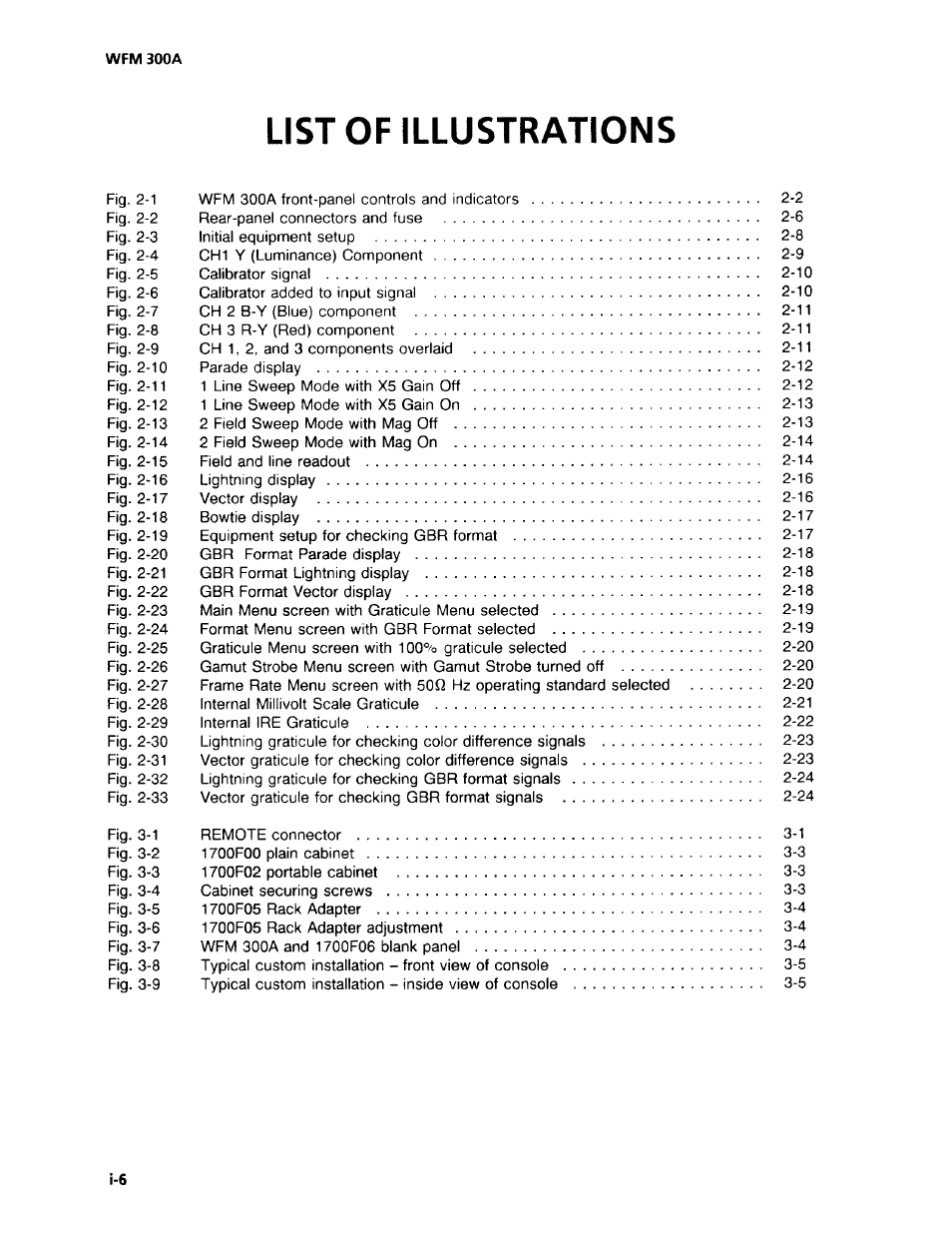 Tektronix WFM 300A User Manual | Page 12 / 212