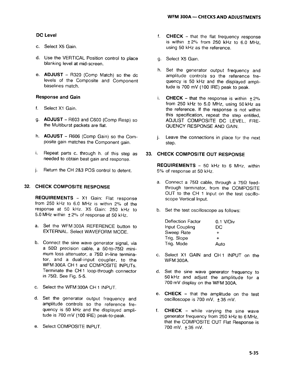 Tektronix WFM 300A User Manual | Page 121 / 212