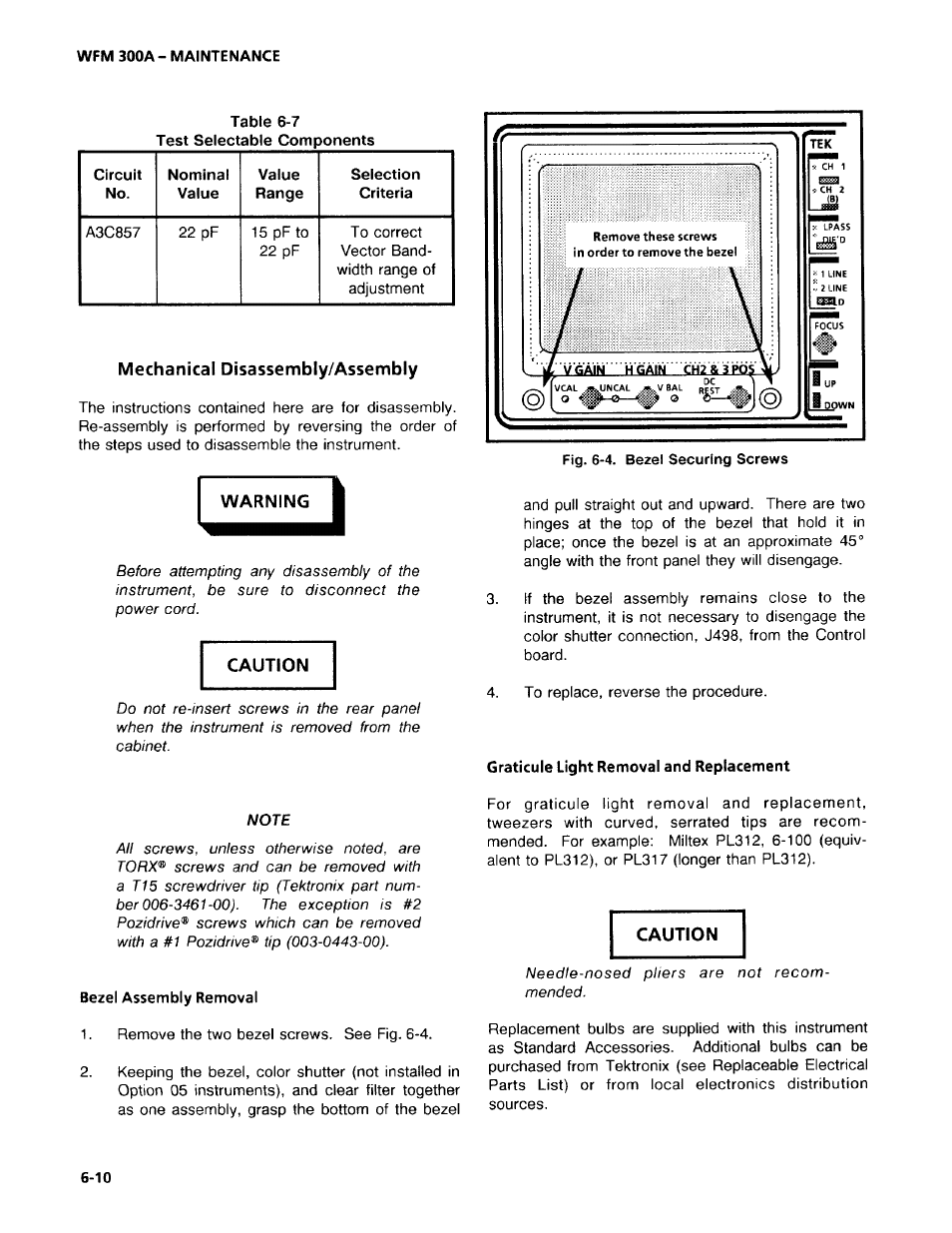 Tektronix WFM 300A User Manual | Page 132 / 212