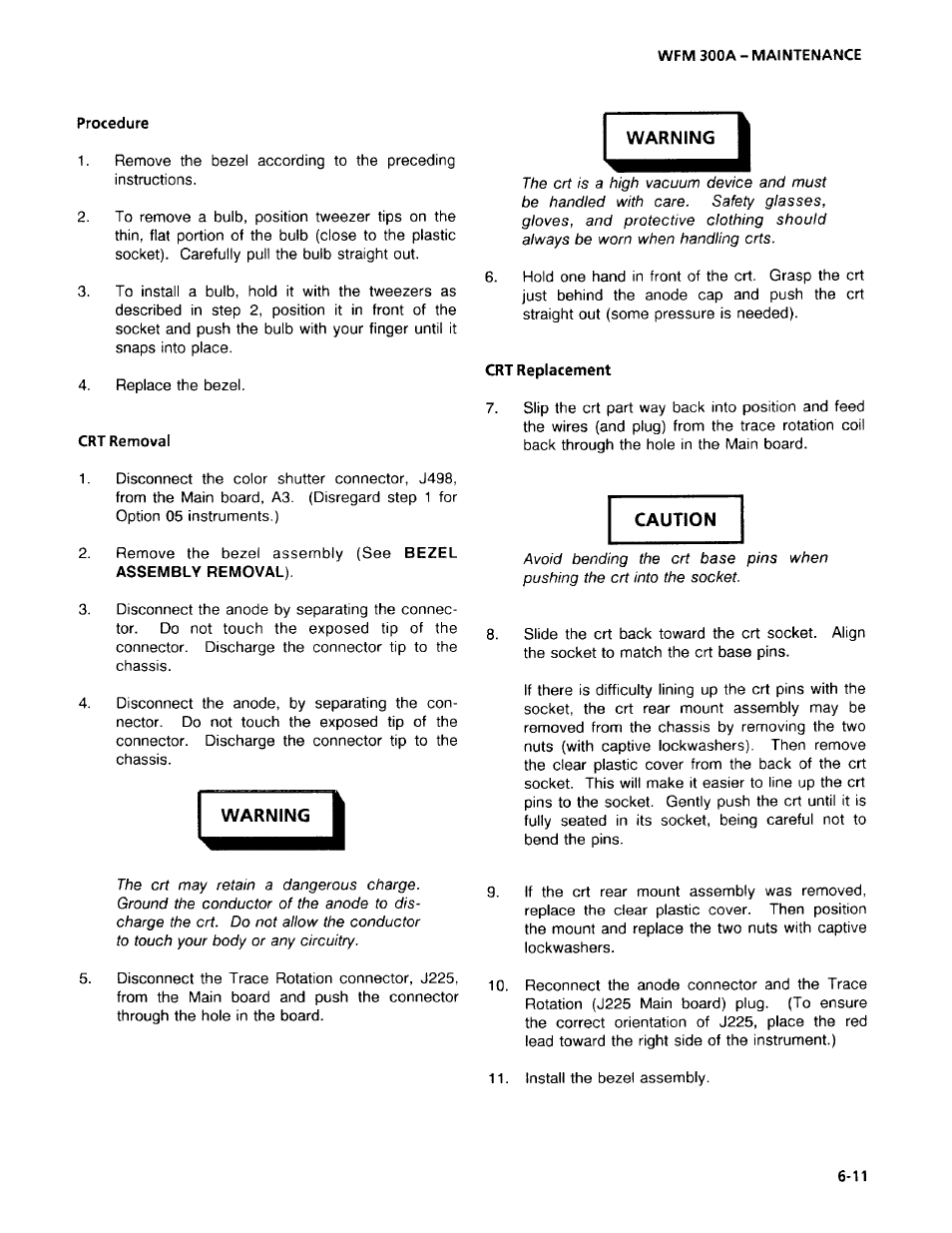 Tektronix WFM 300A User Manual | Page 133 / 212