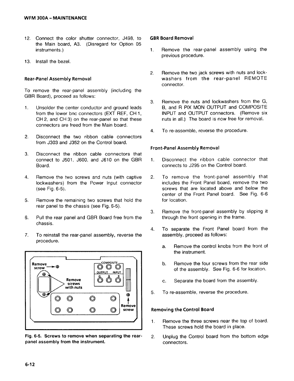 Tektronix WFM 300A User Manual | Page 134 / 212