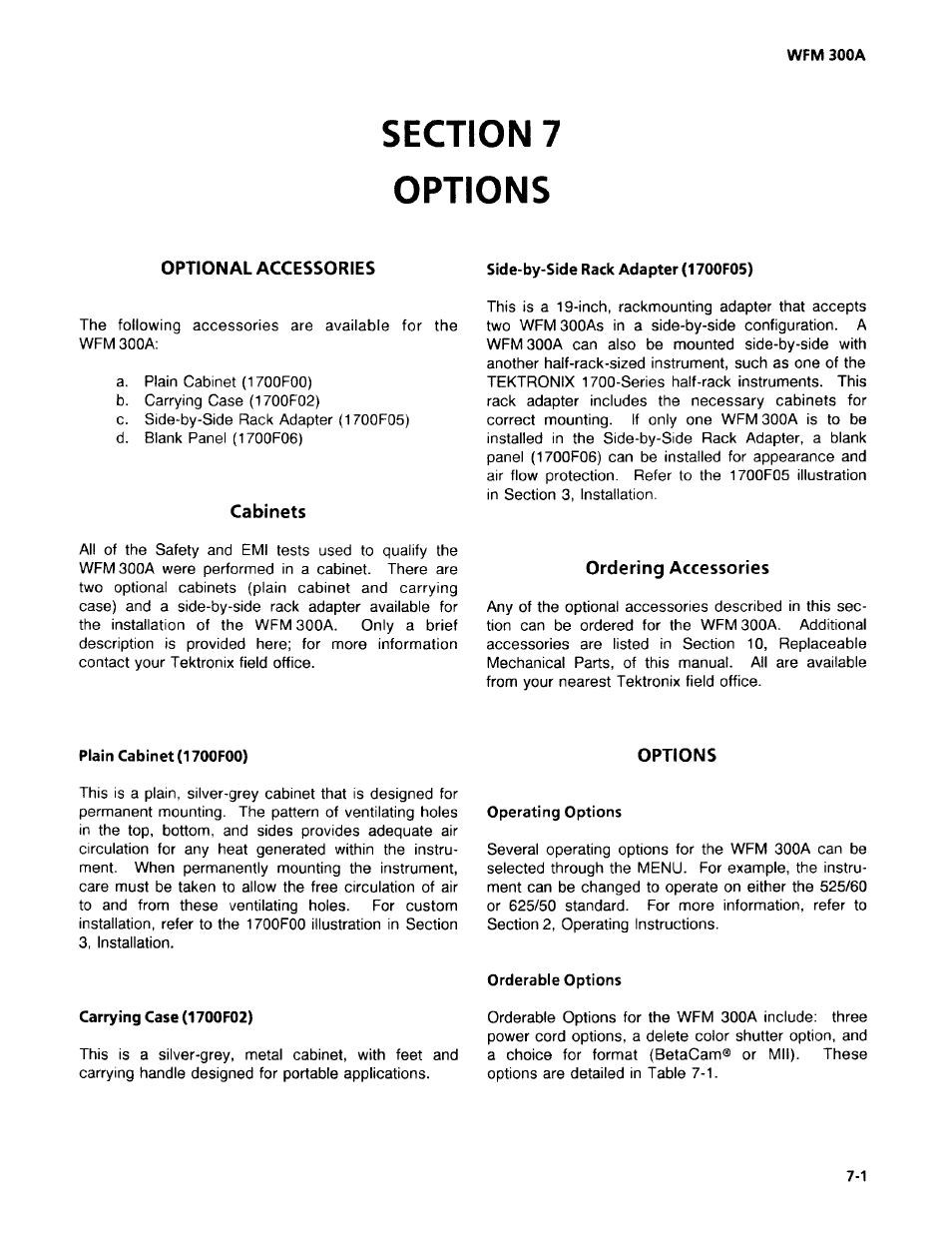 Tektronix WFM 300A User Manual | Page 137 / 212