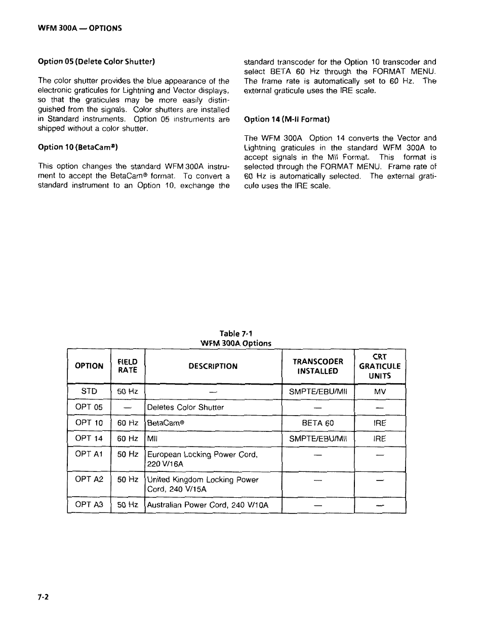 Tektronix WFM 300A User Manual | Page 138 / 212