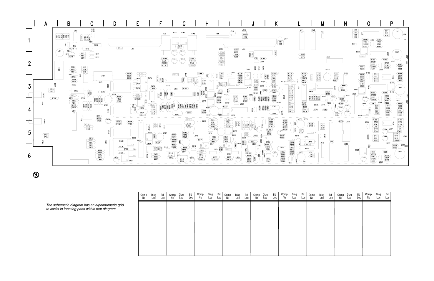 A3 main board, Assembly a3, Schematic diagram <1> component locator chart | Wfm 300a, Board lookup table on front of this page | Tektronix WFM 300A User Manual | Page 178 / 212