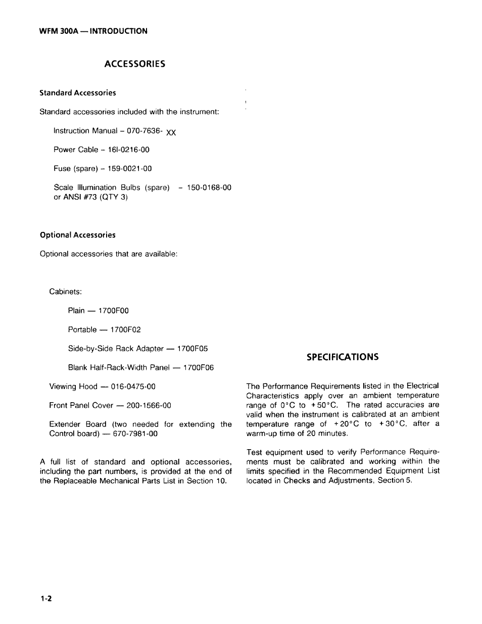 Tektronix WFM 300A User Manual | Page 18 / 212