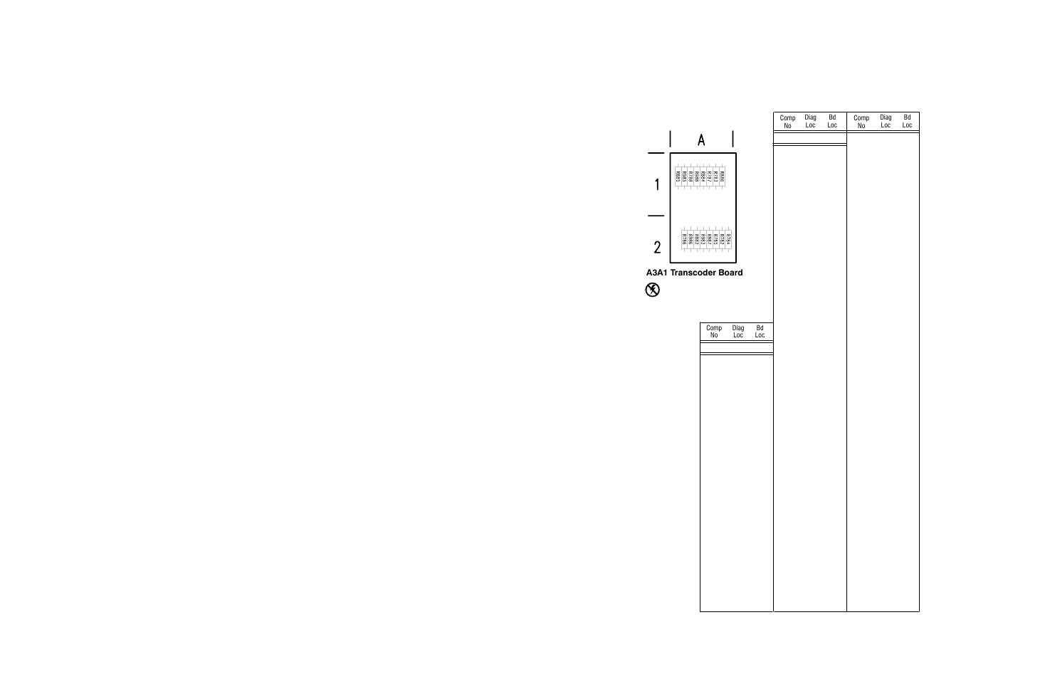 Schematic diagram <2> component locator chart, A3a1 | Tektronix WFM 300A User Manual | Page 180 / 212