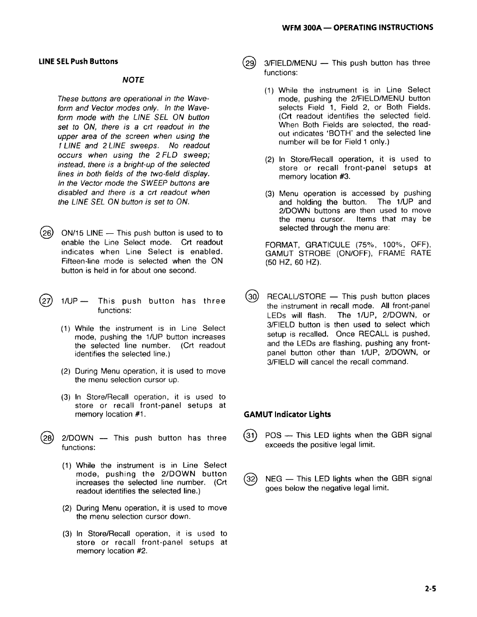 Tektronix WFM 300A User Manual | Page 33 / 212