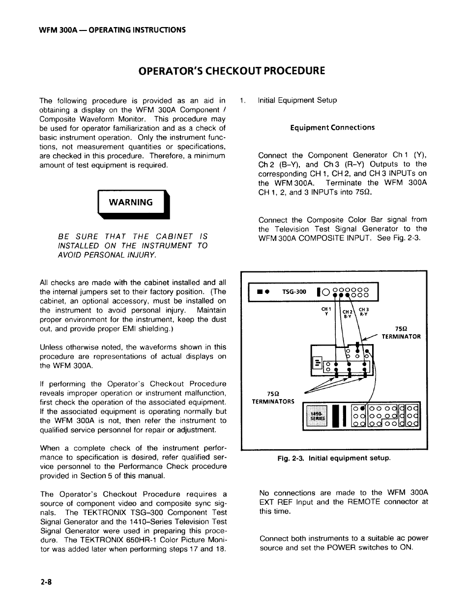 Tektronix WFM 300A User Manual | Page 36 / 212