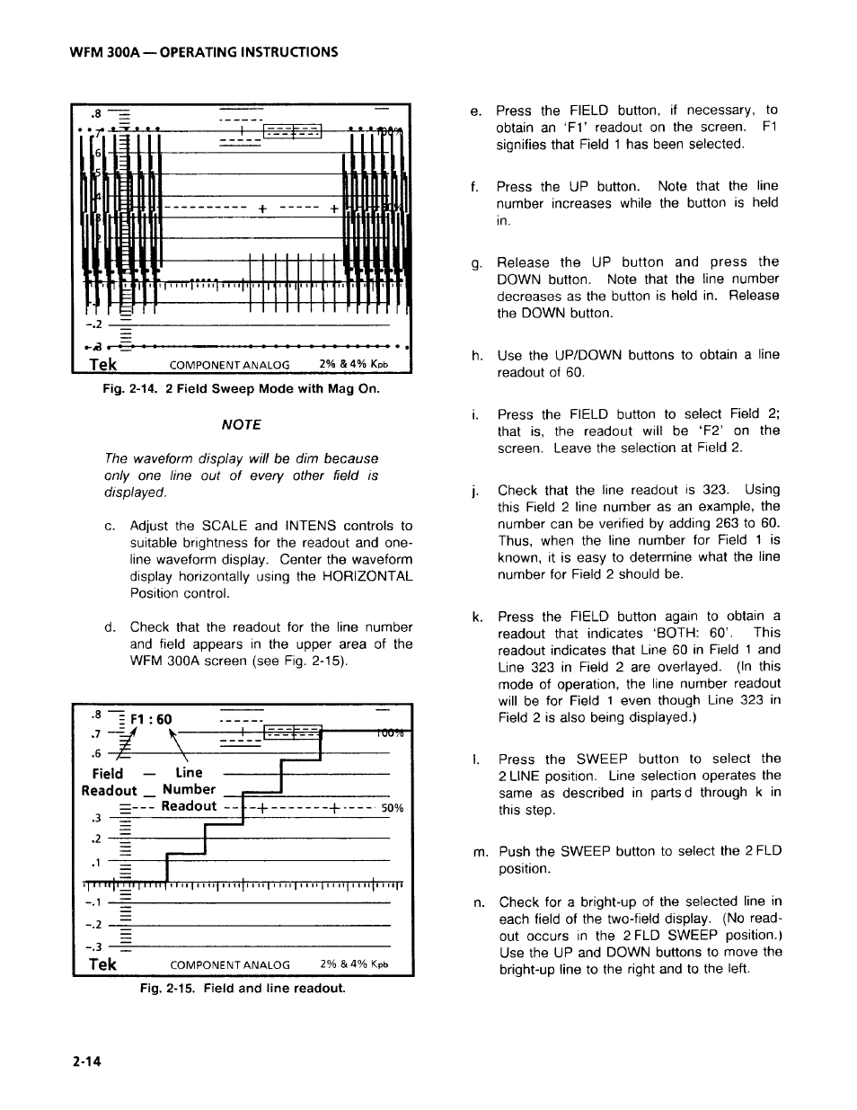 Tektronix WFM 300A User Manual | Page 42 / 212