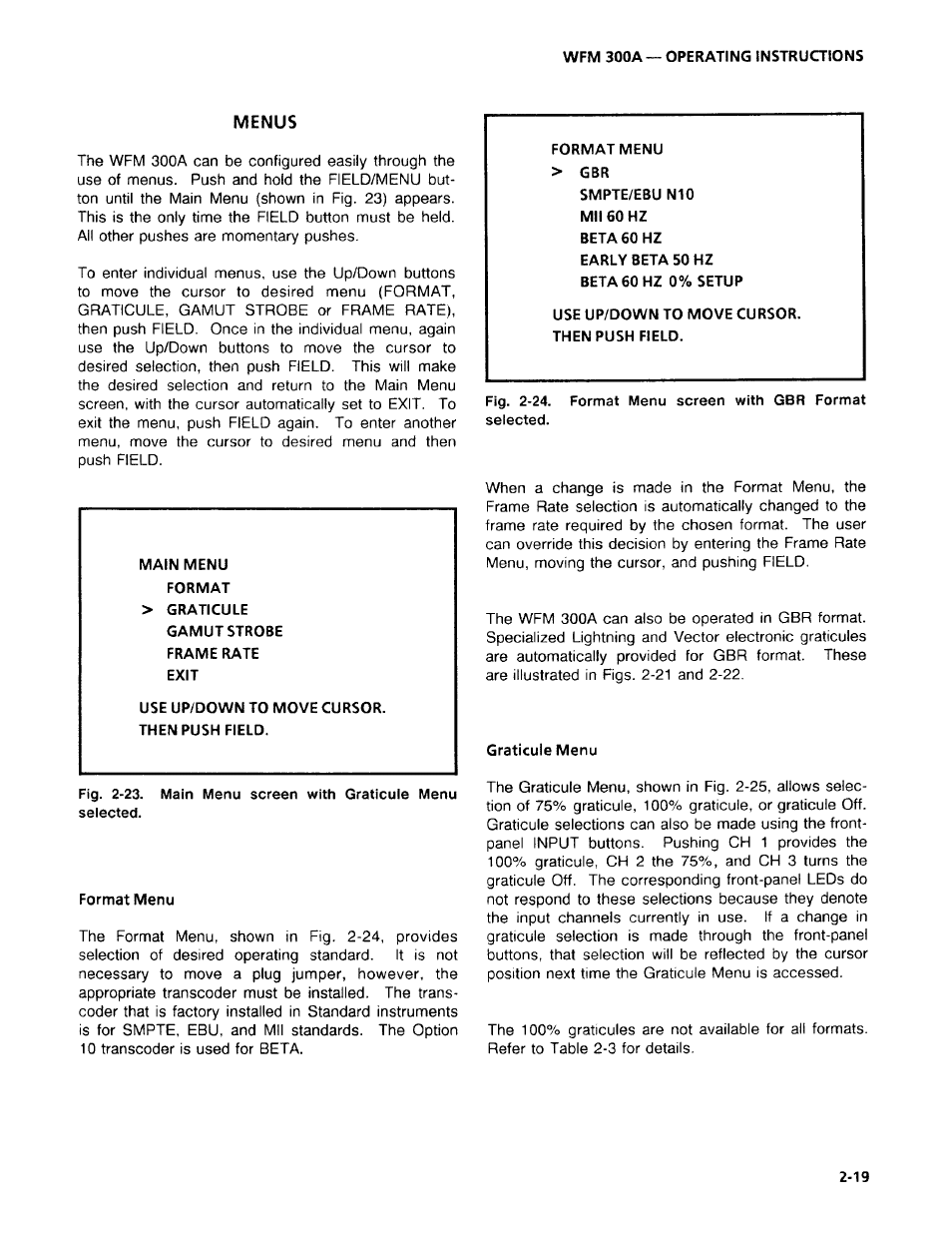 Tektronix WFM 300A User Manual | Page 47 / 212