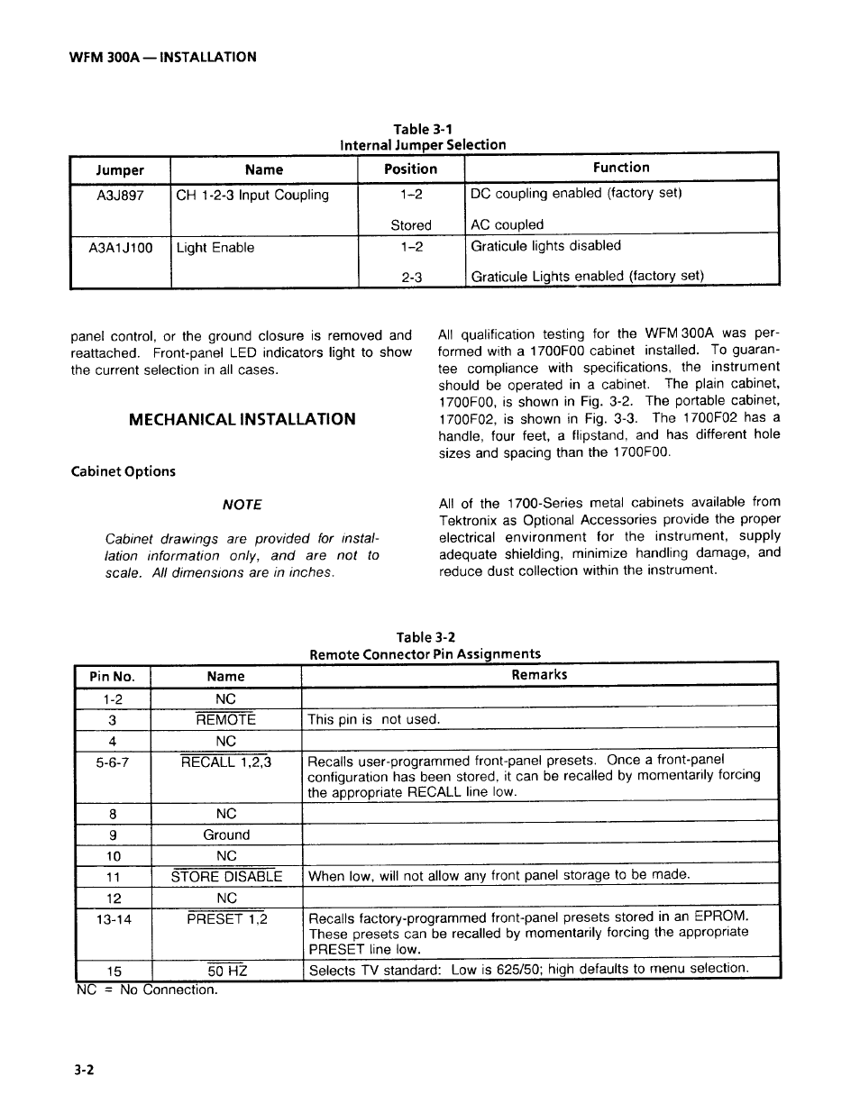 Tektronix WFM 300A User Manual | Page 58 / 212