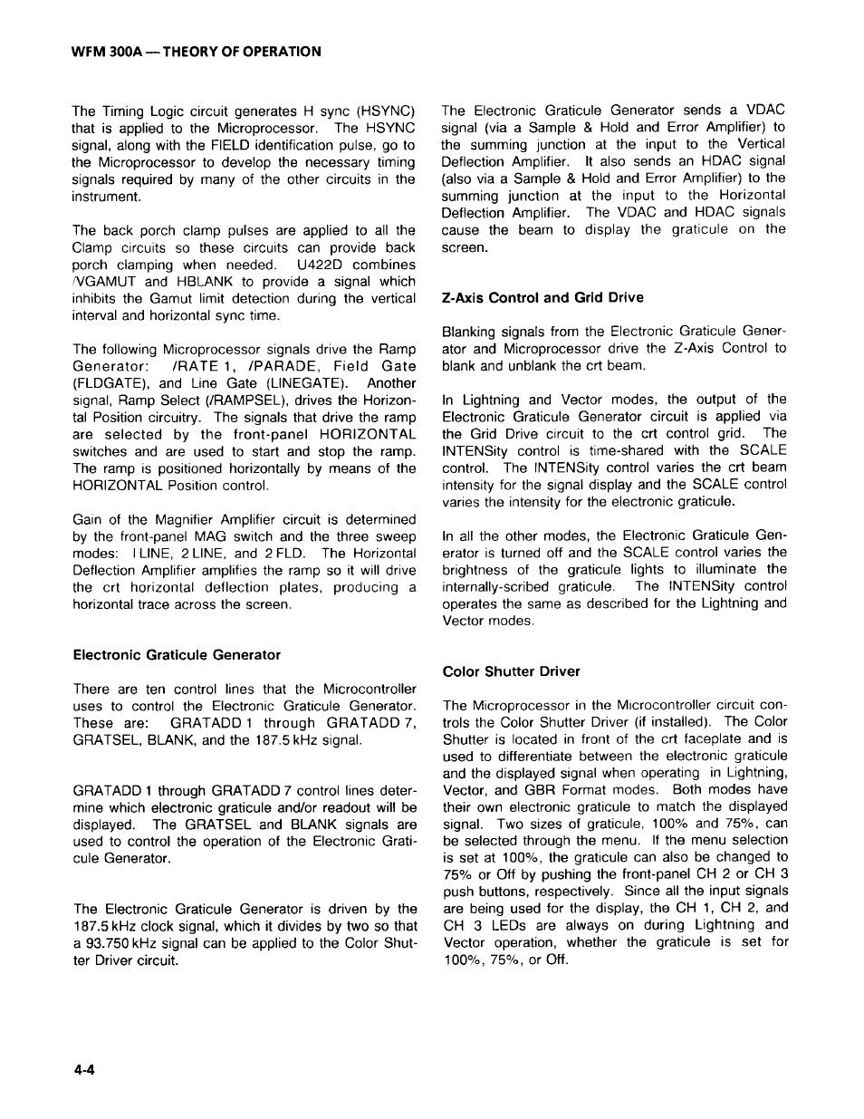 Tektronix WFM 300A User Manual | Page 66 / 212