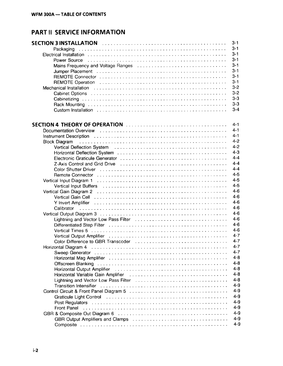 Tektronix WFM 300A User Manual | Page 8 / 212