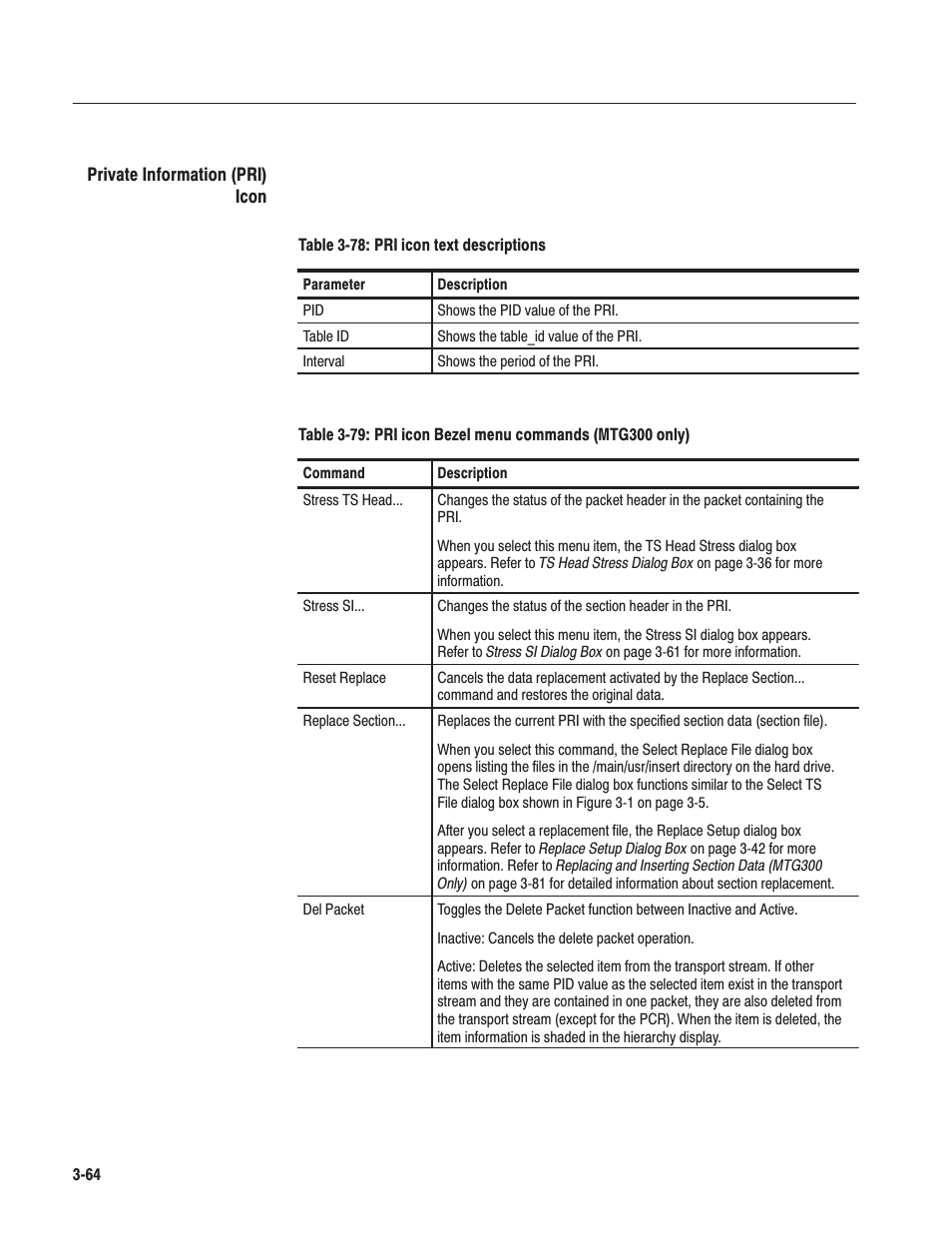 Tektronix MTG100 User Manual | Page 123 / 250