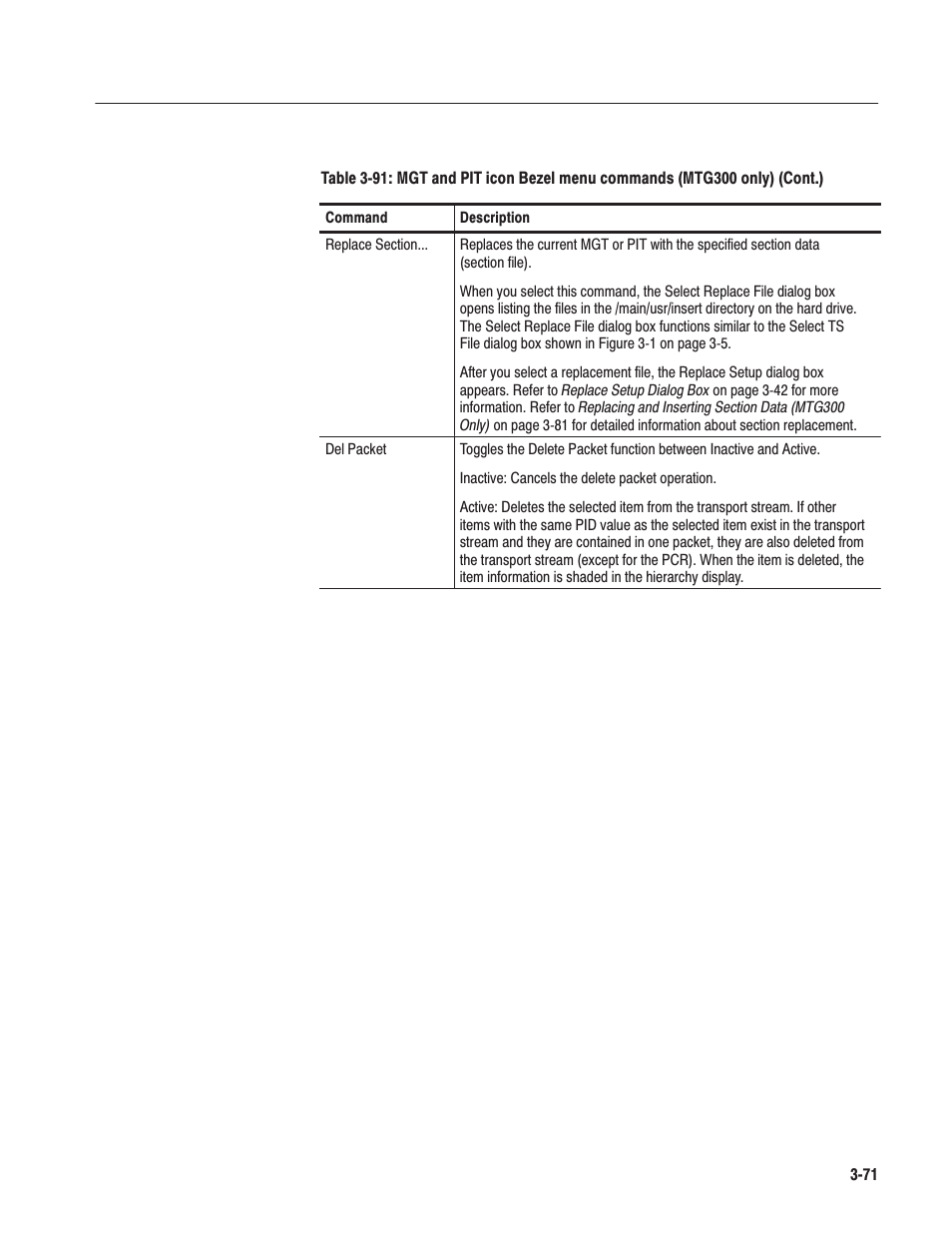 Tektronix MTG100 User Manual | Page 130 / 250