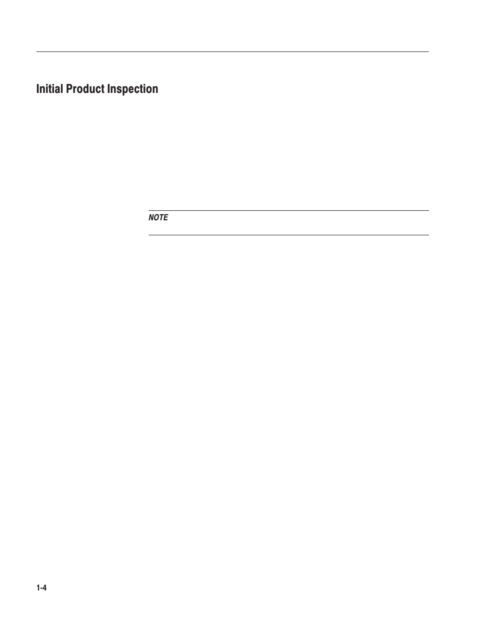 Initial product inspection | Tektronix MTG100 User Manual | Page 25 / 250