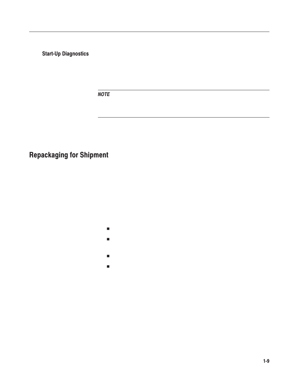 Repackaging for shipment | Tektronix MTG100 User Manual | Page 30 / 250