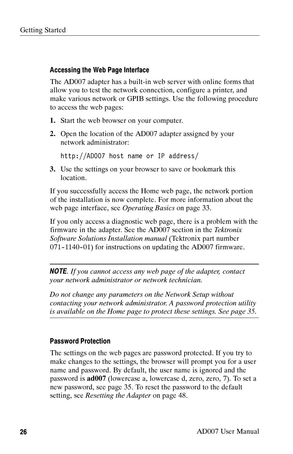 Tektronix AD007 User Manual | Page 40 / 88