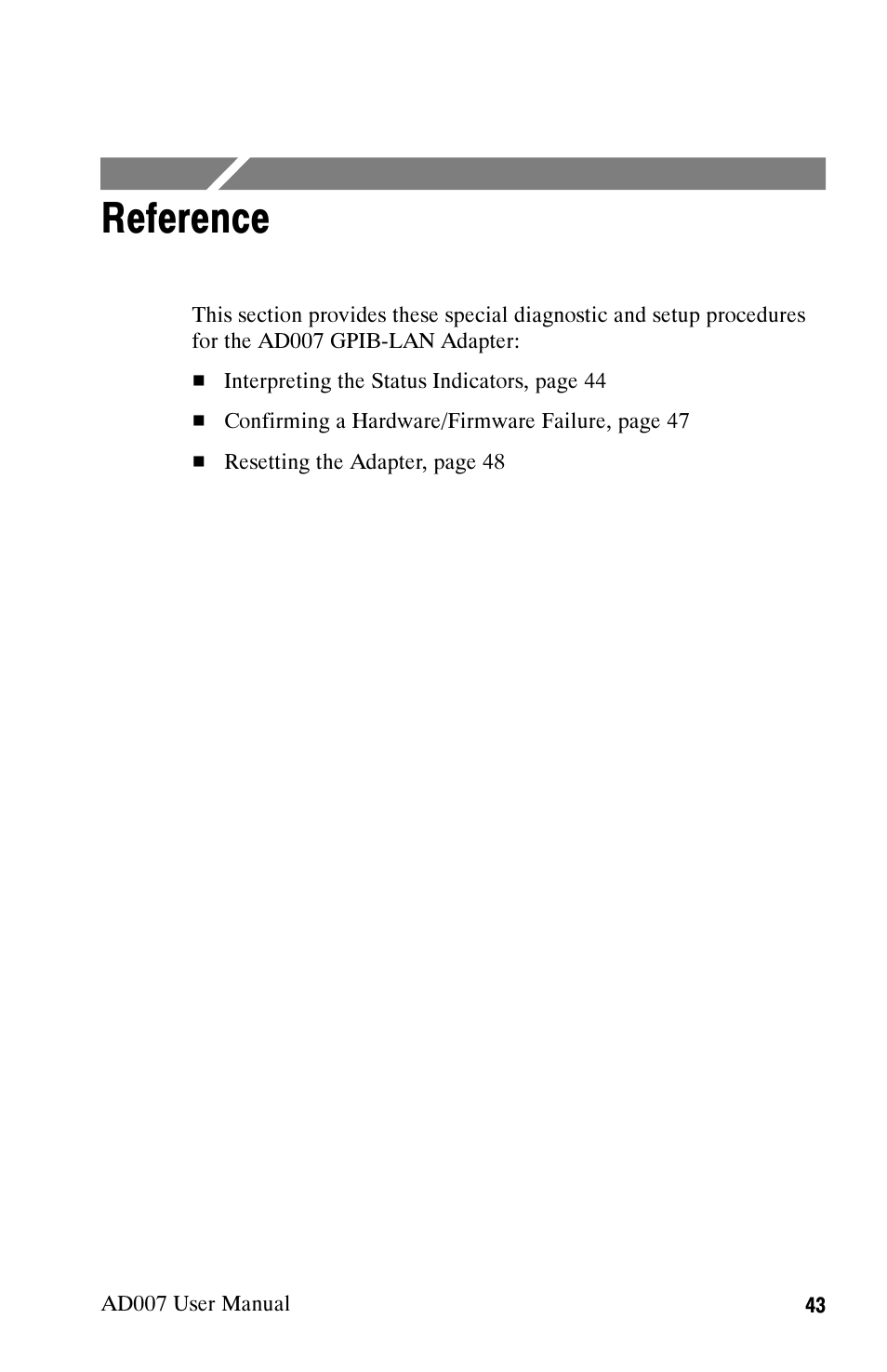 Reference | Tektronix AD007 User Manual | Page 57 / 88