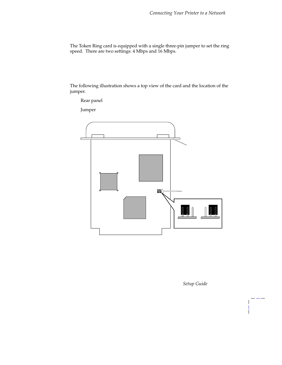 Ring speed jumper | Tektronix Phasershare Printer User Manual | Page 17 / 82