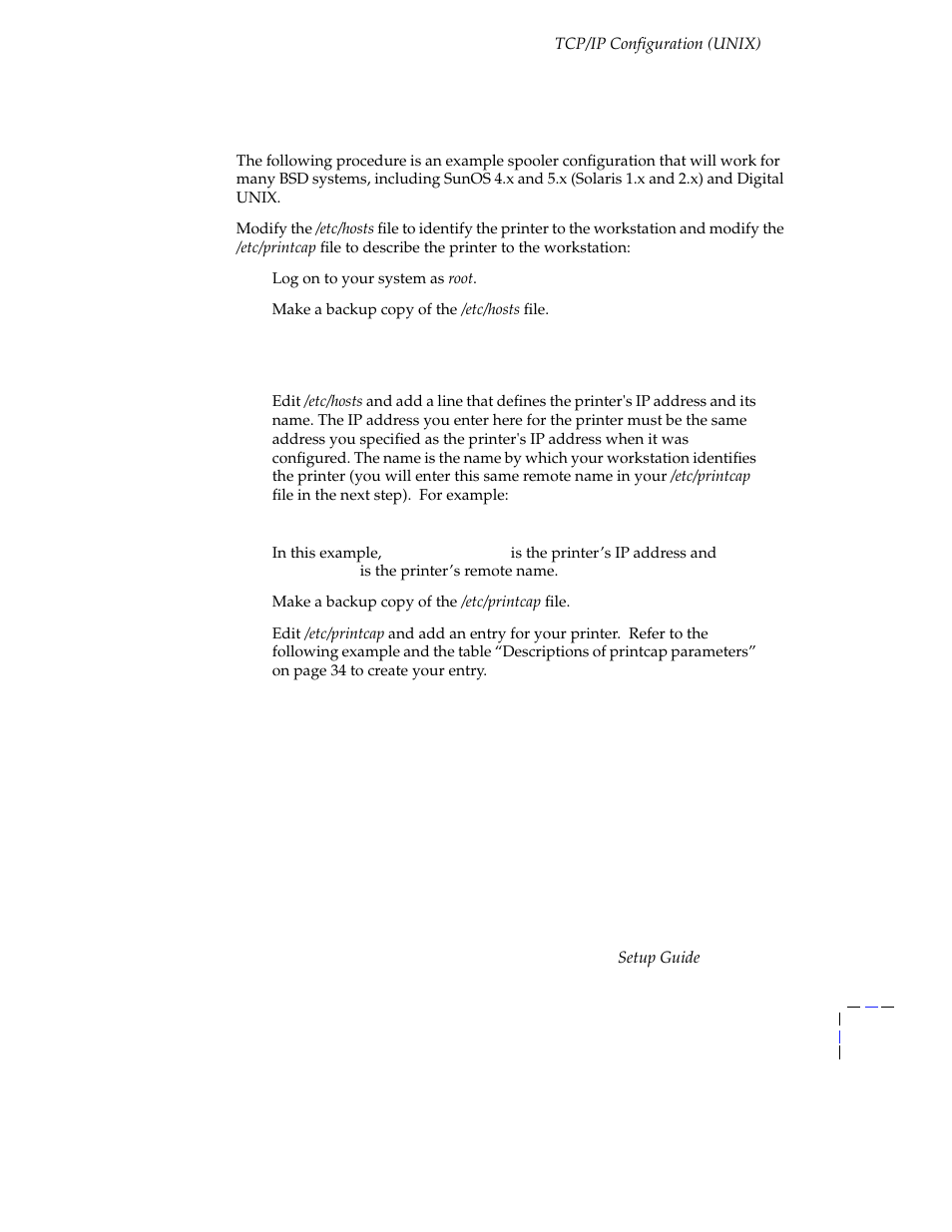 Example installation for a typical bsd unix system | Tektronix Phasershare Printer User Manual | Page 39 / 82