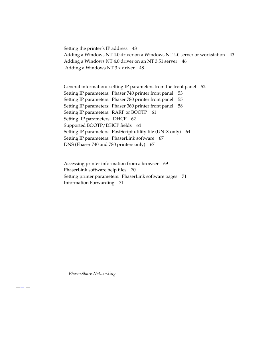 Tektronix Phasershare Printer User Manual | Page 6 / 82