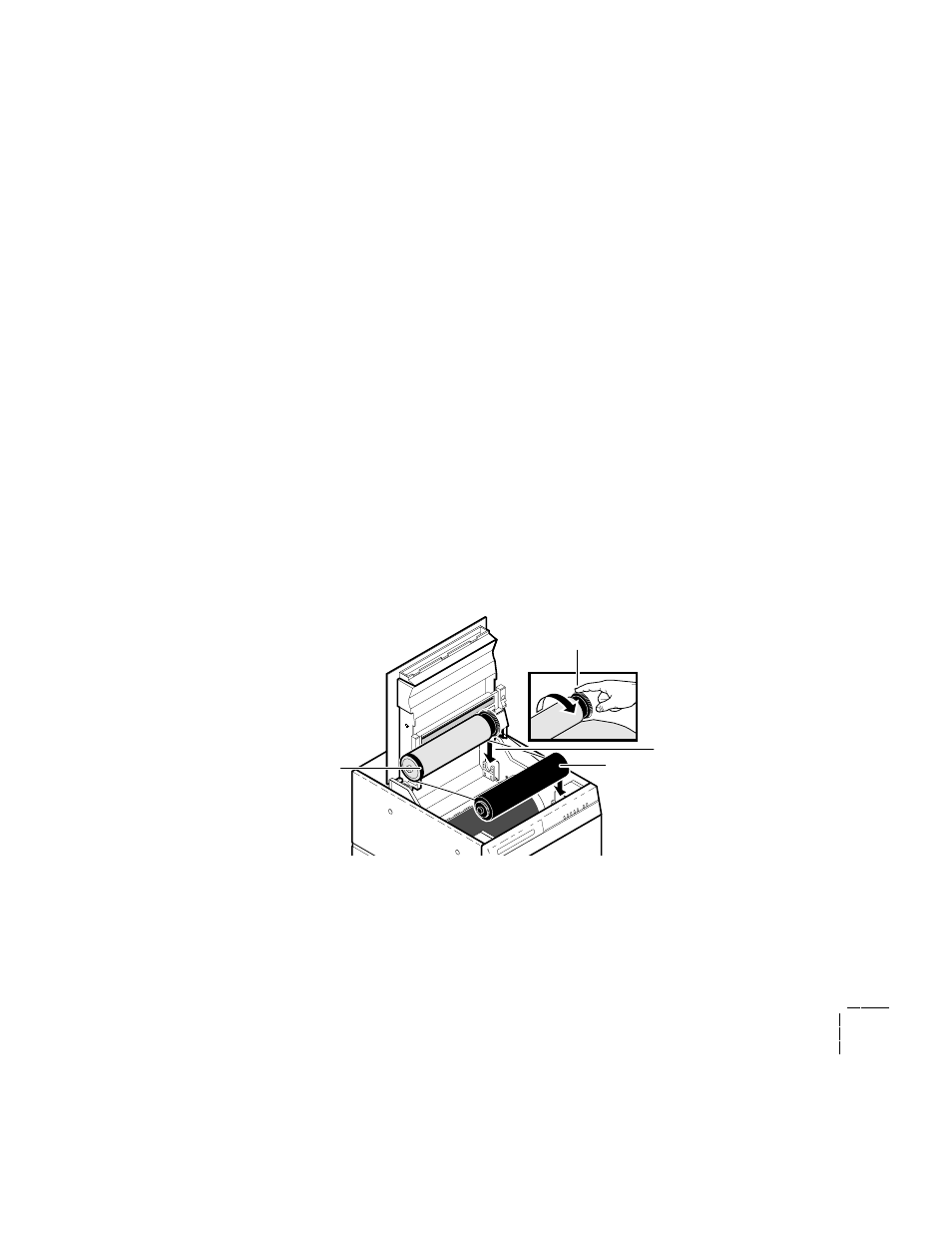 Install the transfer roll | Tektronix 220e User Manual | Page 19 / 132