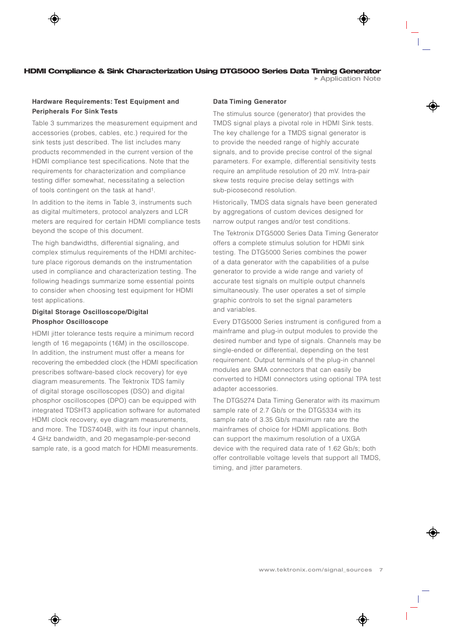 Tektronix DTG5000 Series User Manual | Page 7 / 12