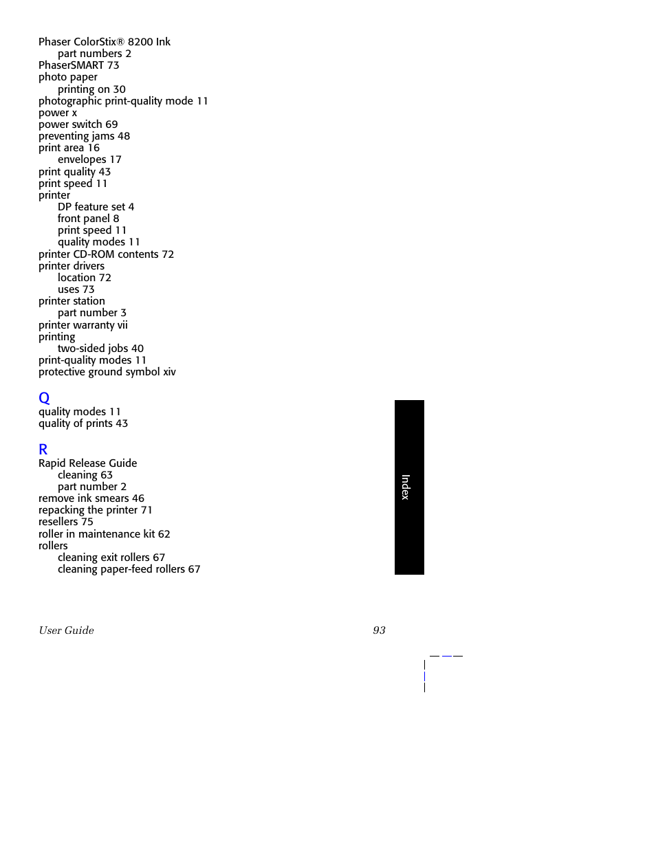 Tektronix Phaser 8200 User Manual | Page 107 / 109