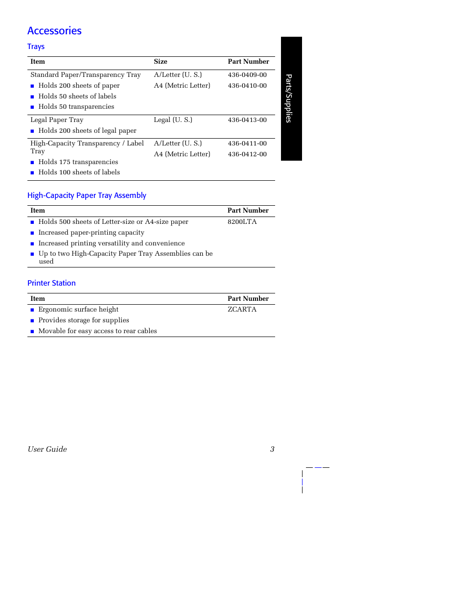 Accessories | Tektronix Phaser 8200 User Manual | Page 17 / 109