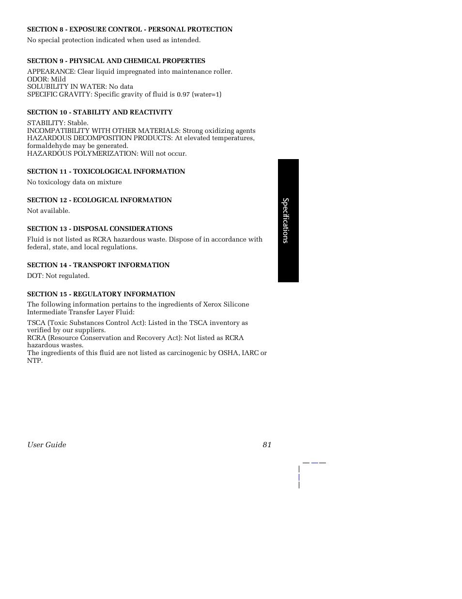 Tektronix Phaser 8200 User Manual | Page 95 / 109