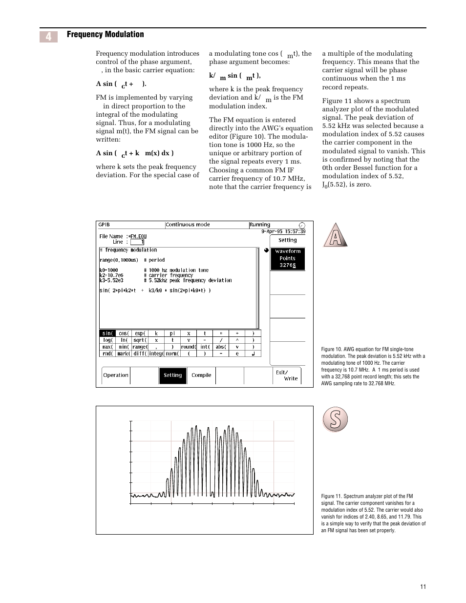Frequency modulation | Tektronix AWG 2021 User Manual | Page 11 / 36