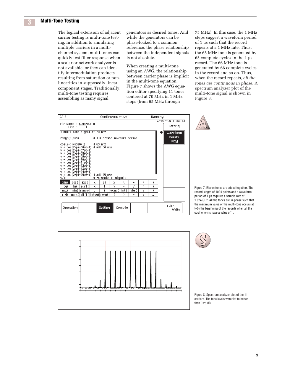 Multi-tone testing | Tektronix AWG 2021 User Manual | Page 9 / 36
